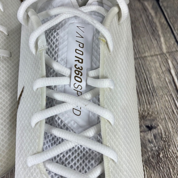 Nike Vapor Edge Speed 360 Football Cleats White Gold CD0082-111 Size 16 - Picture 7 of 8